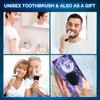 Romooa 2 Pieces Ultrasonic Electric Toothbrush Adults U Shaped Automatic Toothbrushes for Teeth Whitening, 3 Brush Heads, Whole Mouth 360 Degree Cleaning Hands Rechargeable IPX7 Waterproof (No Base)