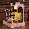 TuKIIE DIY Miniature Dollhouse Kit with Furniture, 1:24 Scale Creative Room Mini Wooden Christmas Doll House Plus Dust Proof for Kids Teens Adults(Leisurely Moment)