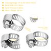 Winlong 1/2'' Stainless Steel Hose Clamps - 24PK Size 4 Small Worm Gear Drive Hose Clamps Clamping Range 1/4 Inch to 5/8 Inch (6mm-16mm) for Automotive Plumbing, 1/4'' Hose Clamps, 1/2'' Hose Clamps