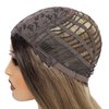 X-TRESS Ombre Brown Straight Hair Synthetic Wigs for Women 28 Inch Long Straight For Halloween Party Wig