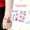 Yobbai Glitter Tattoos for Kids, Mixed Styles Temporary Tattoos Stickers with Mermaids, Butterfly, Dinosaurs, Marine Life, Waterproof Fake Tattoos for Boys and Girls Party Supplies
