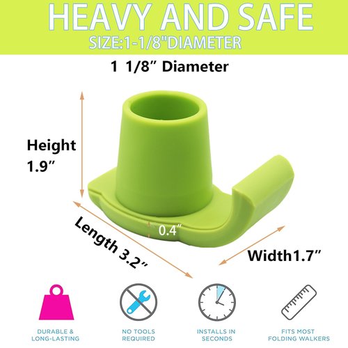 Magicorange Walker Glide Skis, 4 Pcs Universal Fit Walker ski Glides,Easy to Use Rubber Walker Glides,Walker Feet Replacement (Purple)