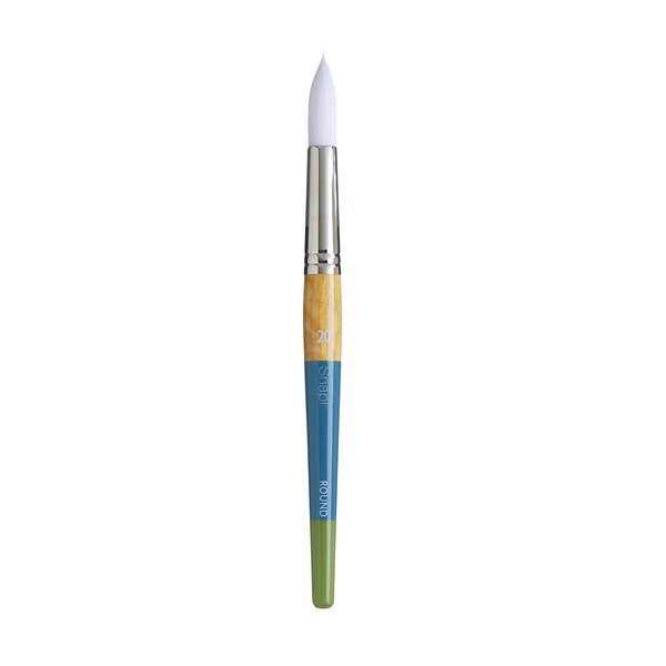 Princeton Taklon Round 20 Snap Brush, White