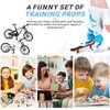Hanaive 45 Pcs Mini Finger Toys Gift Finger Skateboards Bike Scooter Mini Skate Board Finger Tops Pants Shoes for Boys Girls Party