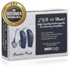 Digital Hearing Aids for Seniors - (Pair of 2) Personal Hearing Enhancement Behind-The-Ear BTE Aid PSAP Sound Amplifier, Rechargeable Digital Hearing Amplifier with All-Day Battery Life, Modern Blue