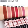 BINGBRUSH 6 Colors Matte Red Wine Liquid Lipstick Pack Set,Wine Lip Tint Long Lasting 24 Hour Waterproof Velvet Nonstick Cup Lipgloss Lip Stain Pigmented Lip Makeup Gift Sets
