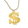 Dollar Sign Gold Bead Necklaces (set of 12) Mardi Gras and Party Supplies
