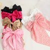 AUDTOPE 6Pcs Hair Bows for Women Girls Hair Ribbon,Oversized Long Tail Hair Bows Hair Barrettes Silky Satin Hair Bows Hair Clips for Women Ponytail Holder Bow Hair Accessories Bowknot Aesthetic