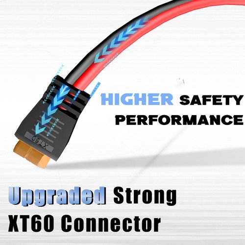 Solar to XT60 Cable 20FT/6.096M Extension Cable 12AWG XT60 Cable with 2 Pairs-IP67-Male/Female Solar Connectors for Solar Panel Extension Wire to RV Power Station