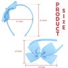 Midi Ribbon Fashion Baby Blue Bow Headband Bowknot Headband Big Bow Grosgrain Ribbon Hair Hoop Headband for Girls Toddlers Girls Kids Party Decor Cosplay Costume Headwear Makeup Handmade Hair Band
