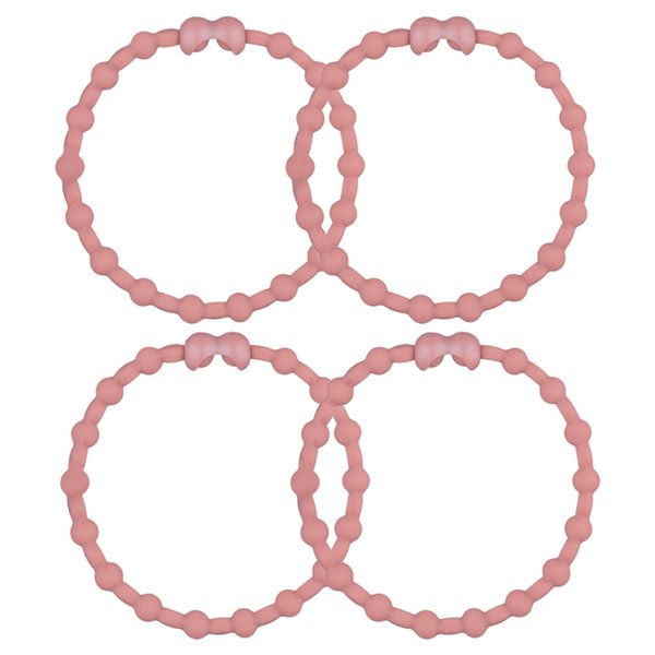 Rose Gold PRO Hair Ties: Easy Release Adjustable for Every Hair Type PACK OF 4