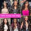 Xajwat 26 Inch Body Wave Lace Front Wigs Human Hair 180 Density 13x4 HD Transparent Lace Frontal Wigs Human Hair Pre Plucked with Baby Hair Glueless Wigs Human Hair for Black Women