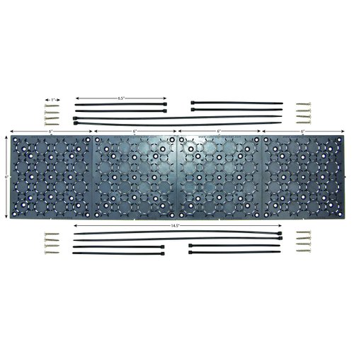 Universal, Adjustable Mounting Bracket Kit with Cable Organizer for Flat Panel TV, Under Desk Wire Management, Hiding Cords & More | 4-Pack (4, Black)