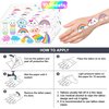 Generic 96 PCS Cute Cloud Temporary Tattoo Stickers Theme Pastel Rainbow Birthday Party Decorations Supplies Decor Favors Gifts for Boys Girls School Classroom Prizes Rewards