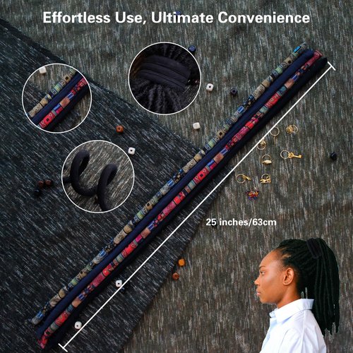 4 Pieces Spiral Lock Hair Tie Dreadlock Hair Tie for Women and Men Braids Dreadlock Accessories Colorful Dread Ties for Braids Loc Thick Curly Hair (Multi)