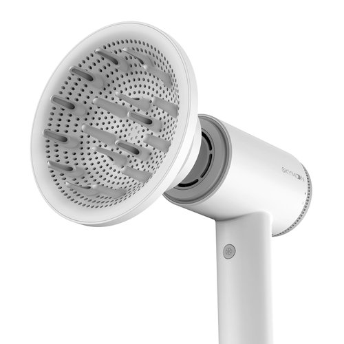 SKYMOON Hair Dryer Diffuser, Magnetic Hairdryer Diffuser Attachment for Curl Definition and Volumizing Styling, White