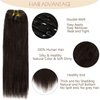 Loxxy Brazilian Yaki Straight Clip in Hair Extensions Real Human Hair 12 inch 100% Remy Unprocessed Soft Clip on Extensions Full Head Natural Color #1B for Black Women,YK 7pcs/set 120g/set
