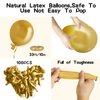 EMART 100pcs Metallic Gold Balloons 12 Inch with Ribbon, Latex Party Balloons Helium Quaility for Birthday, Wedding, Baby Shower, Balloon Garland Arch, Graduation, Christmas Decor
