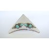 Generic Turquoise blue triangle metal native tribal hair claw clip fine thin hair