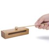 Wood Block Musical Instrument with Mallet Solid Hardwood Percussion Rhythm Blocks