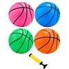 4 Pieces Mini Basketball Inflation Mini Ball with Pump and Basketball Needles for Toddler Kids Teenagers Party Favor Gifts