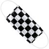 Popfunk Black And White Checkerboard Pattern 1-Ply Reusable Face Mask Covering, Unisex