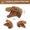 Yolococa Dinosaur Hand Puppets Realistic Latex Soft Animal Head Toys Set, Hand Puppet Toys Gift for Kids, Party Show Imaginative Play (Tyrannosaurus & Triceratops & Velociraptors)