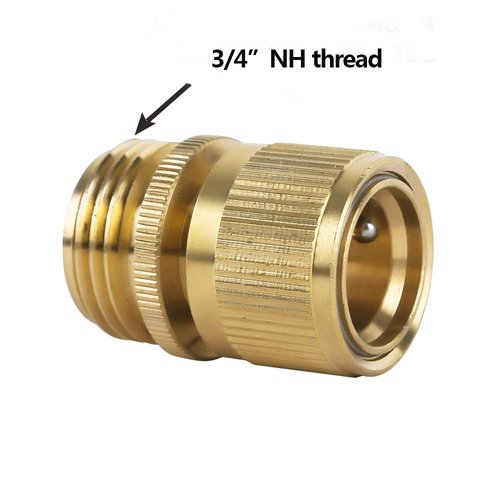 Garden Hose Quick Connector Water Hose Qucik Connect Garden Hose Connectors Brass Hose connectors Water Quick Connect Fittings 3/4" Inch GHT Solid Brass 6 Sets(6pcs Male Coupling 6pcs Female Nipple)