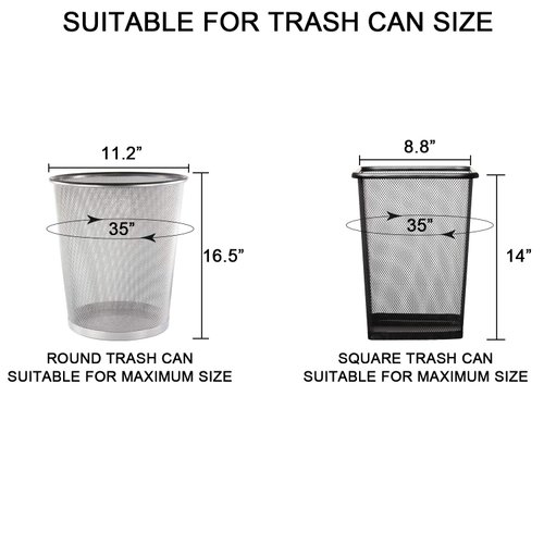3 Gallon Small Clear Bathroom Trash Bags, Office Wastebasket Liners Garbage Bags for Restroom, Home Bins, 100 Counts
