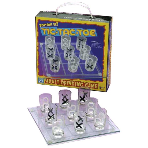 Forum Novelties Bottoms Up Tic Tac Toe Drinking Game, Multicolored
