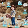 Tarklanda 12PCS Western Cowboy Honeycomb Centerpieces Wild West Party Decorations for Tables Western Theme Party Decor A Little Cowboy is On The Way Baby Shower Supplies