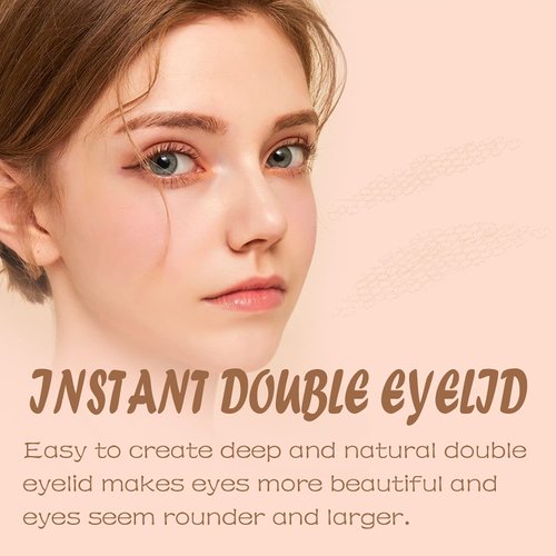 Waterproof Invisible Double Eyelid Tape - 120 Pieces Natural Fiber Eyelid Lifter Strips, Eye Lift Tape for Droopy Lids, Hooded Eyes