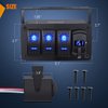 Nilight 3 Gang Rocker Switch Panel Blue Backlit with PD Type C and USB Charger Voltmeter Waterproof 12V 24V DC Rocker Switch with Night Glow Stickers for Car Trucks Boats RVs,2 Years Warranty,Blue/Box