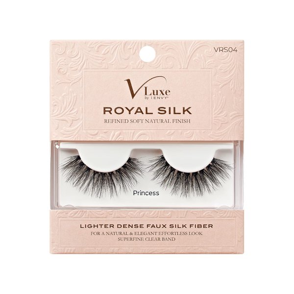 VLuxe False Lashes, Royal Silk Luxurious Eyelashes, Fluffy Wispy Eye Lashes, Super Natural Volume & Curl, Lightweight & Comfortable (PRINCESS)