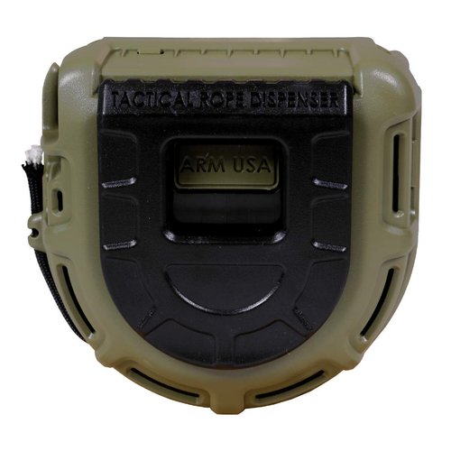 Atwood Rope MFG Tactical 550 Paracord Parachute Cord Rope Dispenser 50ft Spool TRD | Cutting Blade, Belt Clip, Cord Grip, View Port, Integrated Ruler (OD)