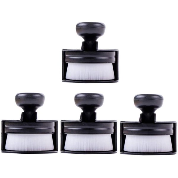 Yoseng 4 pack Flat top Craft Ink Blending Brushes, Ink Blending Tool, Blending Brush for Paper Crafter,with Holder(black)