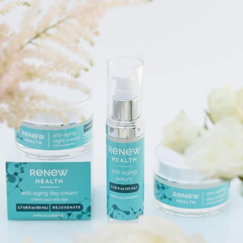 Renew Health Anti-Aging Complete Set (Anti-Aging Day Cream, Anti-Aging Night Cream & Anti-Aging Serum), Facial Kit