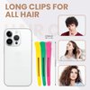 MEDOCA 12PCS Hair Clips for Styling - No Crease Hair Clips for Women - Non Slip Duck Billed Hair Roller Clips with Silicone Band - Salon Hair Sectioning Clips