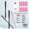 10Pcs Microblading Handles Disposable Manual Microblading Pen Holder with Nano 18 U Shaped Blade Pigment Sponge Sterilized Microblade Holder for Eyebrow Microblading Kit Professional