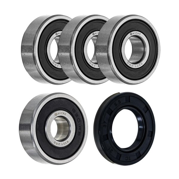 NICHE Wheel Bearing Seal Kit for Honda XR70R CRF70F CR80 XR80R CRF80F CRF100F XR100R 6201-2RDQE6 6301-2RS