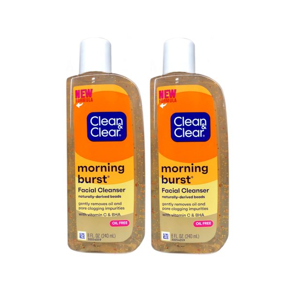 Clean & Clear Morning Burst Facial Cleanser, Original,8 Ounce (Pack of 2)