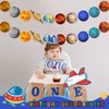 4 Pcs Space Planet Banner Solar System Planet Banner Space Party Decorations for First Trip Around The Sun Birthday Decorations Outer Space Room Decor