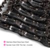 Lacer Curly Clip in Human Hair Extensions Jerry Curly 3B 3C Real Hair Clip in Extensions For Black Women Natural Black Color 100% Brazilian African American Hair Extension (18 inch, Jerry Curly #1B)