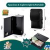 Extra Large Acrylic Box Winners Bank with 2 Keys, Large Capacity Pocket Sized Waist Bag, Portable Cash Safe Lock Box, Prevents Addiction(Black)