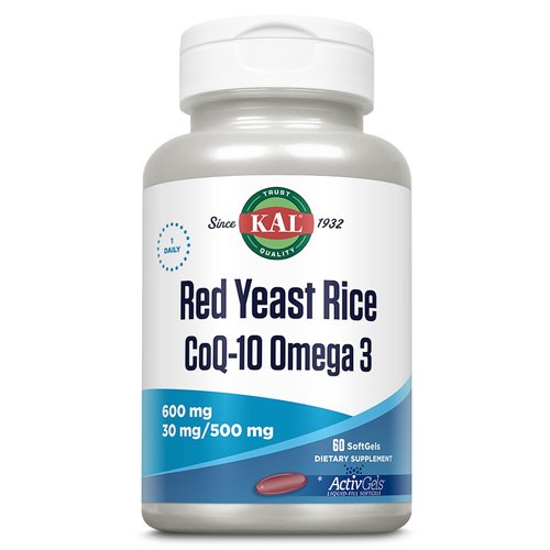 KAL Red Yeast Rice COQ10 Omega 3, 60 Count