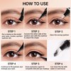 HOSAILY Black Eyeliner Stamp Quick Fix Makeup Cleanser Eraser Pen Set, Big Small Winged Eyeliner Stamp Cat Eye Stencil Tool, Makeup Corrector Pen for Eyeliner Lipstick Mascara with 3 Replacement Heads
