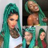 Dark Green Pre stretched Braiding Hair, 26 Inches Kanekalon Box Braids Hair Extensions, 6 Packs Yaki Texture Braiding Hair Pre stretched