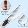 Moontay 6.0" Hair Thinning Shears, Professional Barber Styling Hairdressing Blending Scissors, Traceless Teeth (30 Traceless Teeth)