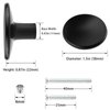 goldenwarm 5 Pack Matte Black Cabinet Knobs Rounded Drawer Knobs - LS4008BK Kitchen Door Knobs for Cabinets Solid Zinc Alloy Drawer Knobs Black Knobs for Kitchen Hardware