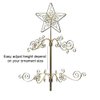 HOHIYA 24 Inch Metal Ornament Display Tree Stand Rotating Holder Hanger Wire Hook Hanging for Easter Egg Christmas Balls Bauble Decorations Gift Craft Tabletop Gold